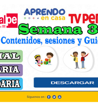 Aprendo en casa Semana 30 Materiales, Contenidos, sesiones y Guiones Radiales del 26 al 30 de octubre