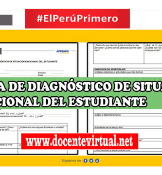 FICHA DE DIAGNÓSTICO DE SITUACIÓN EMOCIONAL DEL ESTUDIANTE | Word